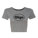 WAGE ROUNDED™ | Crop Top | Grey