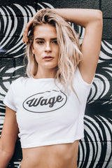 WAGE ROUNDED™ | Crop Top | White